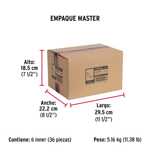 Portacandado de acero zincado 4-1/2', HERMEX | POCZ-450 | 43746