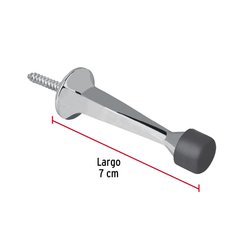 Tope recto para puerta, acabado cromo, HERMEX | TORE-3 | 43787