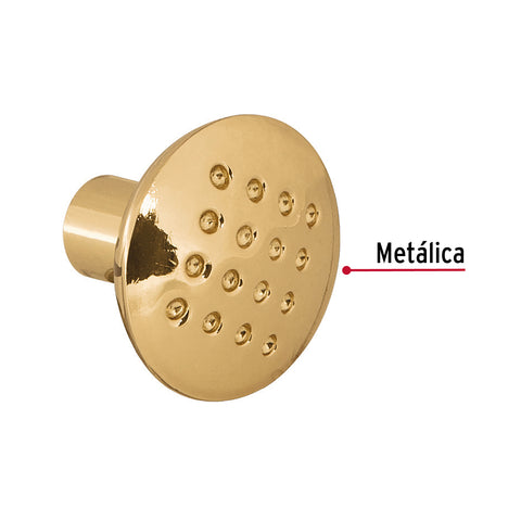 Perilla metálica estilo 'Contempo', latón brillante, HERMEX | PER-012 | 43806