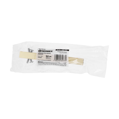 Jaladera de 96mm, línea Contempo, latón brillante, HERMEX | JAL-0121 | 43822