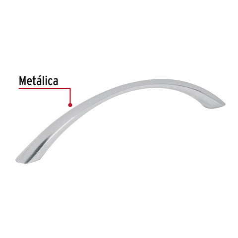 Jaladera de 128mm, línea Arco, níquel, HERMEX | JAL-0212 | 43823