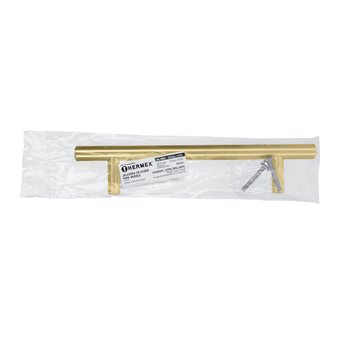Jaladera de acero, 128mm, línea Cilindro, latón brillante | JAL-0322 | 43829