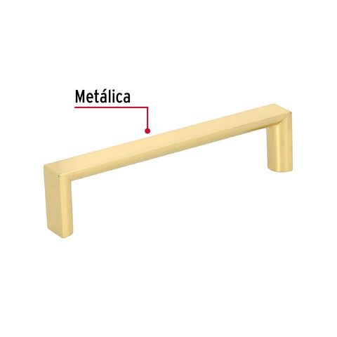 Jaladera de 96mm, línea Andamio, latón brillante, HERMEX | JAL-0921 | 43906