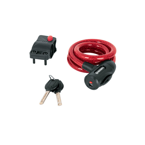 Candado de cable con llave, 12 mm X 1.0 m, HERMEX | CB-12 | 43923