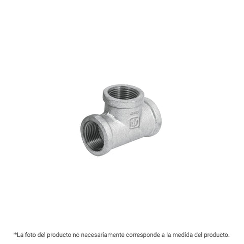 Tee sencilla acero galvanizado 1/4', FOSET | CG-807 | 43980