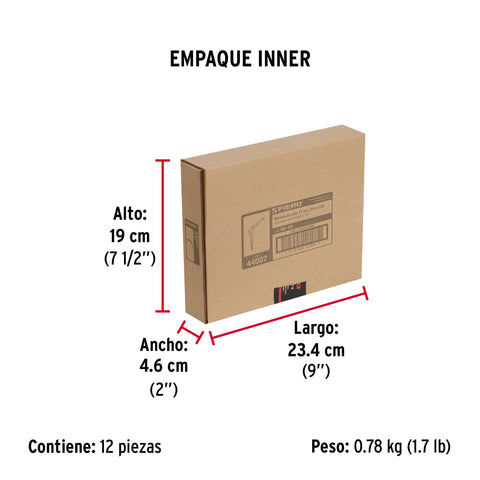 Ménsula de acero gris 6 x 8', FIERO | ME-8G | 44007