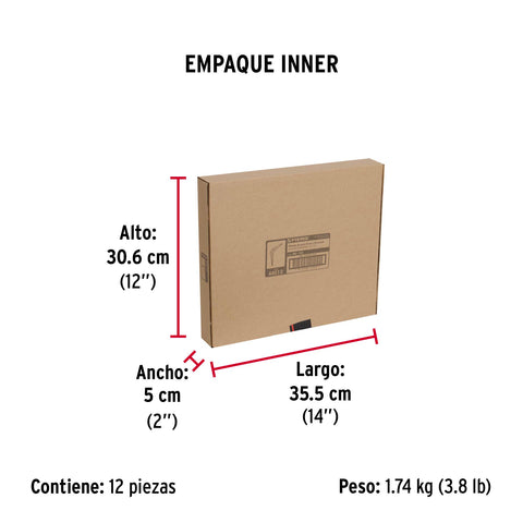 Ménsula de acero gris 10 x 12', FIERO | ME-12G | 44013