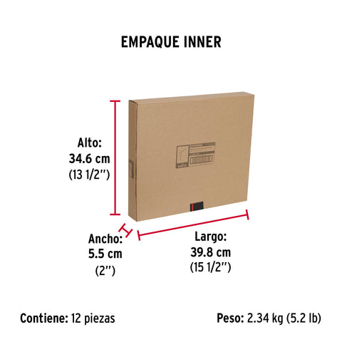 Ménsula de acero gris 12 x 14', FIERO | ME-14G | 44015