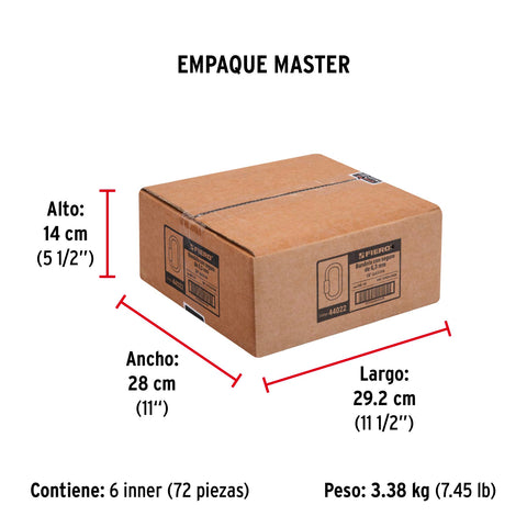 Bandola de acero de 1/4' con seguro, FIERO | BSE-1/4 | 44022