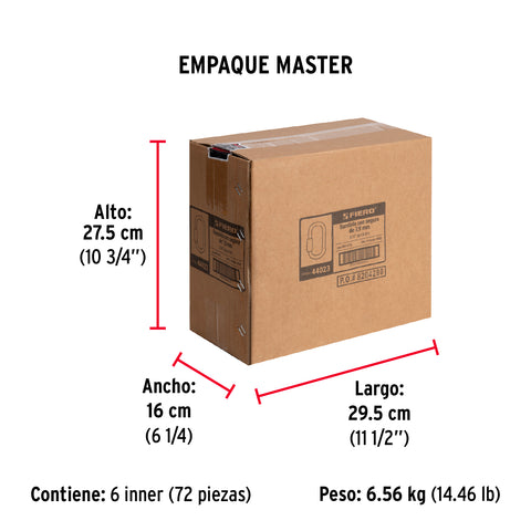 Bandola de acero de 5/16' con seguro, FIERO | BSE-5/16 | 44023