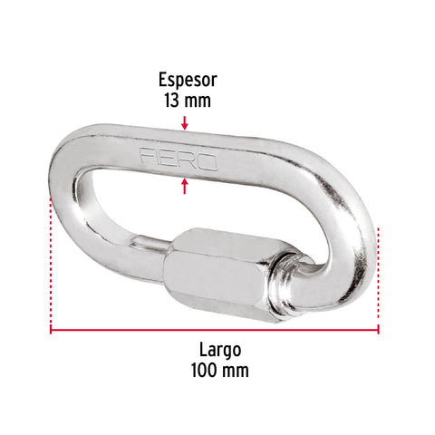 Bandola de acero de 1/2' con seguro, FIERO | BSE-1/2 | 44025