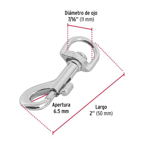 Bandola de zinc de 7/16' giratoria, FIERO | BDZ-2 | 44029