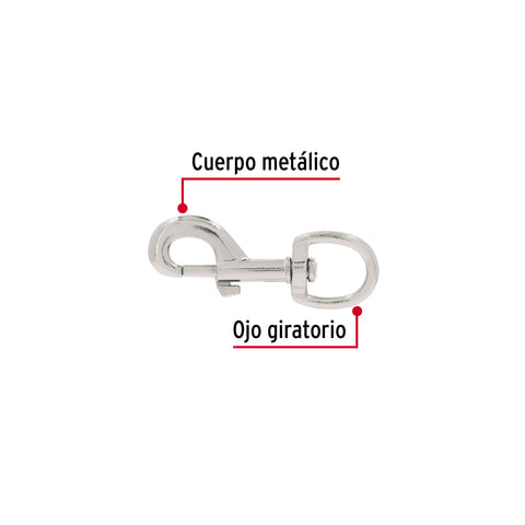 Bandola de zinc de 7/8' giratoria, FIERO | BDZ-4 | 44032