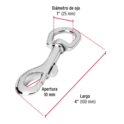 Bandola de zinc de 1' giratoria, FIERO | BDZ-4-1/4 | 44033