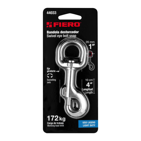 Bandola de zinc de 1' giratoria, FIERO | BDZ-4-1/4 | 44033