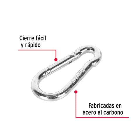 Bandola mosquetón de acero 1/4', FIERO | BMA-1/4 | 44038