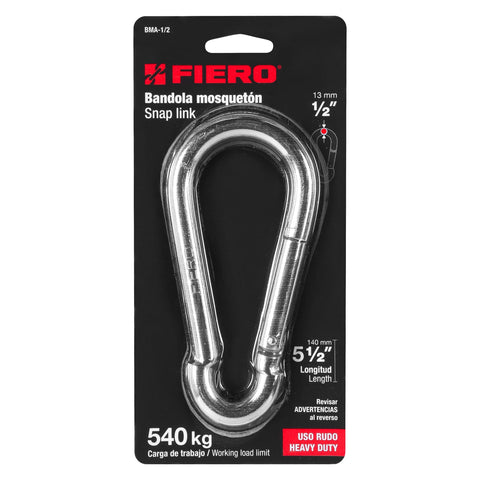Bandola mosquetón de acero 1/2', FIERO | BMA-1/2 | 44041