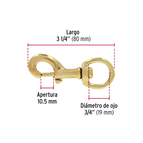 Bandola destorcedora de latón 3/4', FIERO | BDL-3/4 | 44046