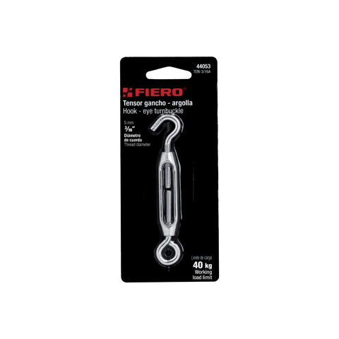 Tensor zinc 3/16' gancho-argolla, FIERO | TEN-3/16A | 44053