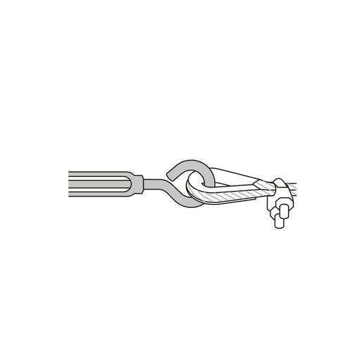 Tensor zinc 1/4' gancho-argolla, FIERO | TEN-1/4A | 44054