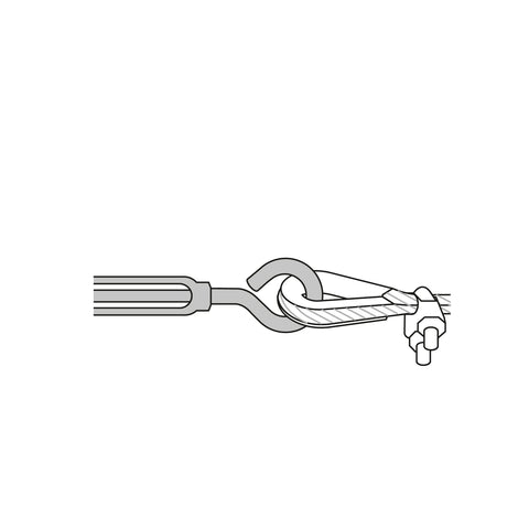 Tensor zinc 5/16' gancho-argolla, FIERO | TEN-5/16A | 44055