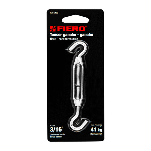 Tensor zinc 3/16' gancho-gancho, FIERO | TEN-3/16G | 44060