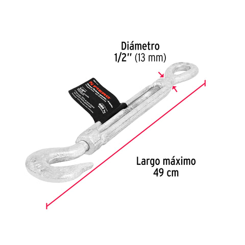 Tensor forjado 1/2' gancho-argolla, FIERO | TENF-1/2 | 44067