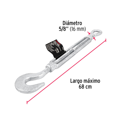 Tensor forjado 5/8' gancho-argolla, FIERO | TENF-5/8 | 44068