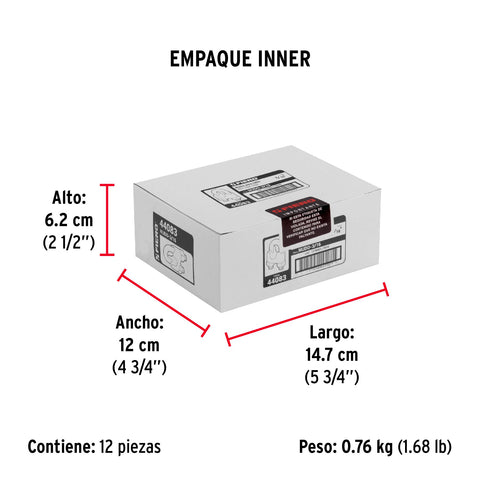 Blíster c/2 nudos (perros) de hierro p/cable de 3/16', FIERO | NUDO-3/16 | 44083