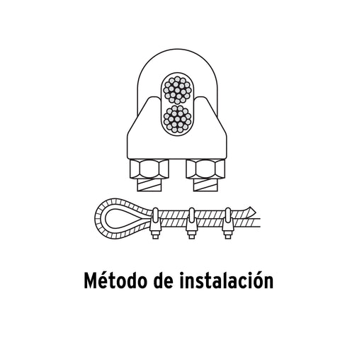 Blíster c/2 nudos (perros) de hierro p/cable de 3/16', FIERO | NUDO-3/16 | 44083