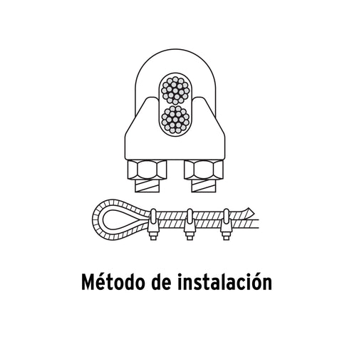 Blíster c/2 nudos (perros) de hierro p/cable de 5/16', FIERO | NUDO-5/16 | 44085