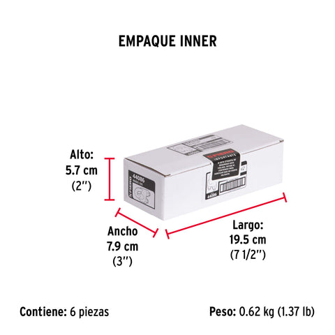 Blíster c/1 nudo (perro) de hierro p/cable de 3/8', FIERO | NUDO-3/8 | 44086