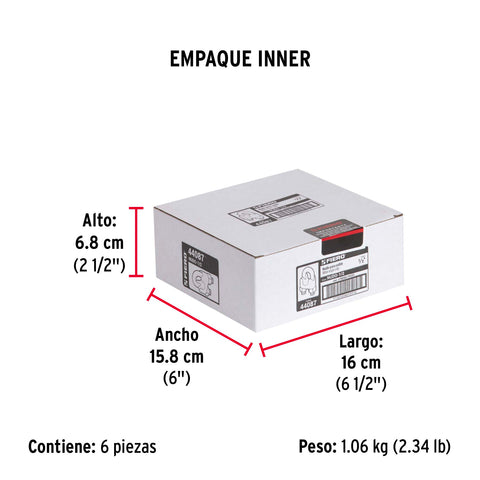 Blíster c/1 nudo (perro) de hierro p/cable de 1/2', FIERO | NUDO-1/2 | 44087