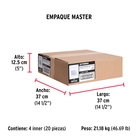 Bolsa con 1 kg de clavos para concreto galvanizados 1-1/2' | CLC-1-1/2G | 44122