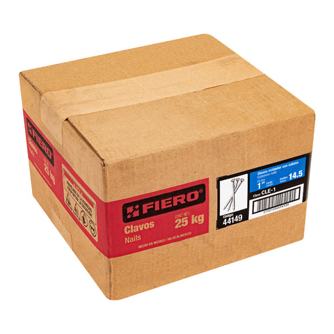 Kilo de clavo estándar 1' con cabeza en caja de 25 kg, FIERO | CLE-1 | 44149