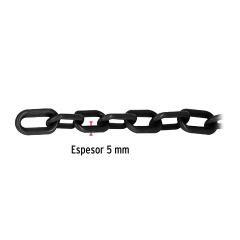 Metro de cadena de 5 mm de plástico negra, carrete de 25 m | CAPL-5N | 44170