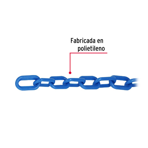 Metro de cadena de 5 mm de plástico azul, carrete de 25 m | CAPL-5Z | 44173