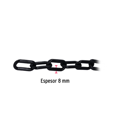 Metro de cadena de 8 mm de plástico negra, carrete de 25 m | CAPL-8N | 44180