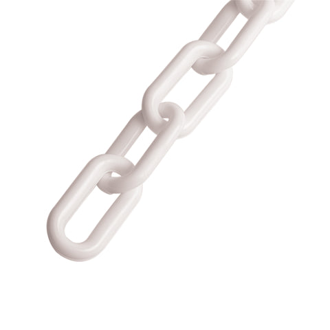 Metro de cadena de 8 mm de plástico blanca, carrete de 25 m | CAPL-8B | 44181