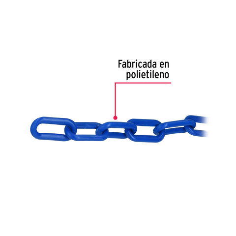 Metro de cadena de 8 mm de plástico azul, carrete de 25 m | CAPL-8Z | 44183