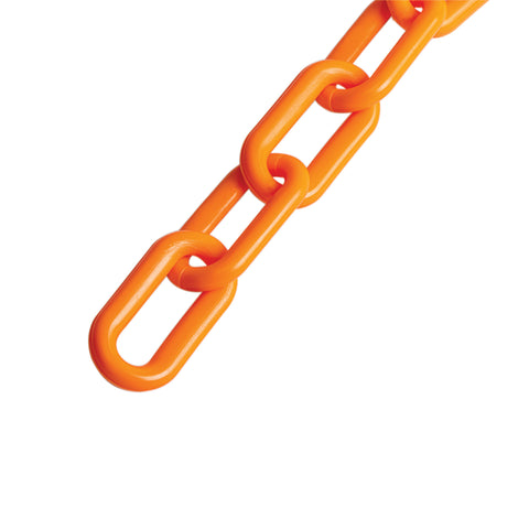 Metro de cadena de 8 mm de plástico naranja, carrete de 25 m | CAPL-8A | 44185