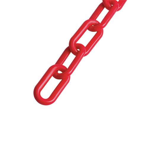 Metro de cadena de 8 mm de plástico roja, carrete de 25 m | CAPL-8R | 44186