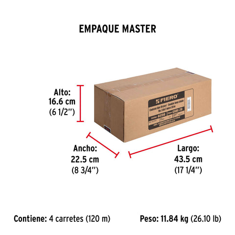 Metro de cadena tipo Víctor de 2.0 mm en carrete de 30 m | CADE-20 | 44190