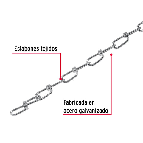 Metro de cadena tipo Víctor de 2.0 mm en carrete de 30 m | CADE-20 | 44190