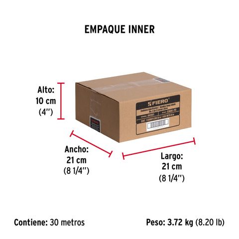 Metro de cadena tipo Víctor de 2.3 mm en carrete de 30 m | CADE-25 | 44191