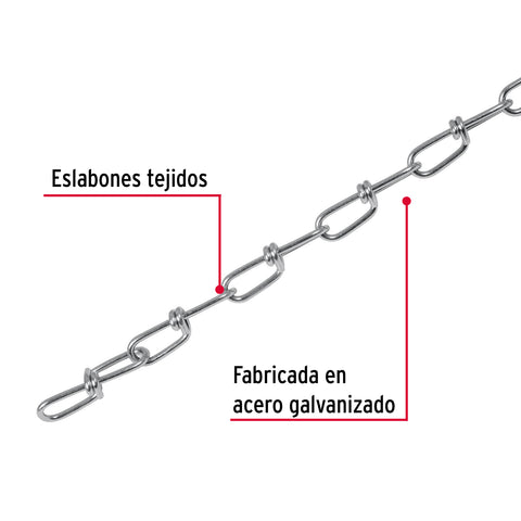 Metro de cadena tipo Víctor de 3.0 mm en carrete de 30 m | CADE-30 | 44192