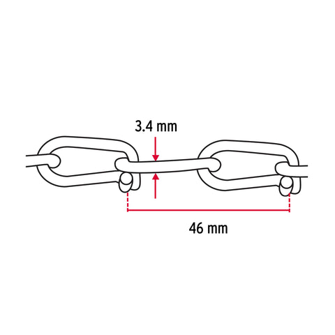 Metro de cadena tipo Víctor de 3.4 mm en carrete de 30 m | CADE-35 | 44193