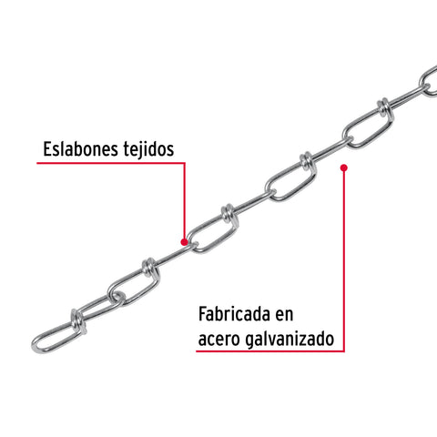 Metro de cadena tipo Víctor de 3.4 mm en carrete de 30 m | CADE-35 | 44193