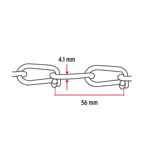Metro de cadena tipo Víctor de 4.1 mm en carrete de 15 m | CADE-40 | 44194