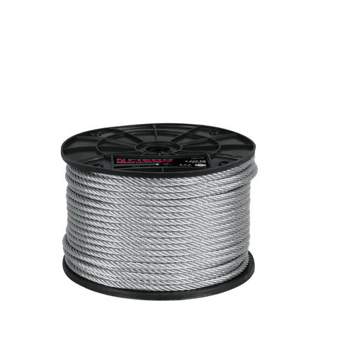 Metro de cable rígido 1/4' de acero 7x7 hilos, 75 m, FIERO | CAB-1/4R | 44207